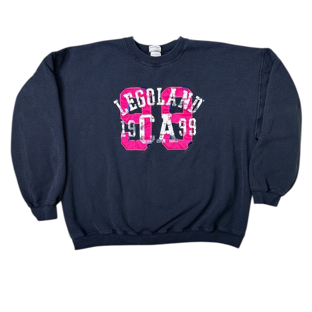 Legoland California 99 Navy Blue Graphic Sweatshirt 2XL 2009 Vintage Style Mens